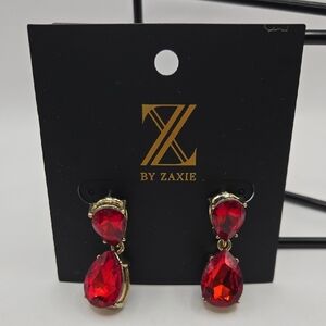 NEW Red and Gold Drop Earrings